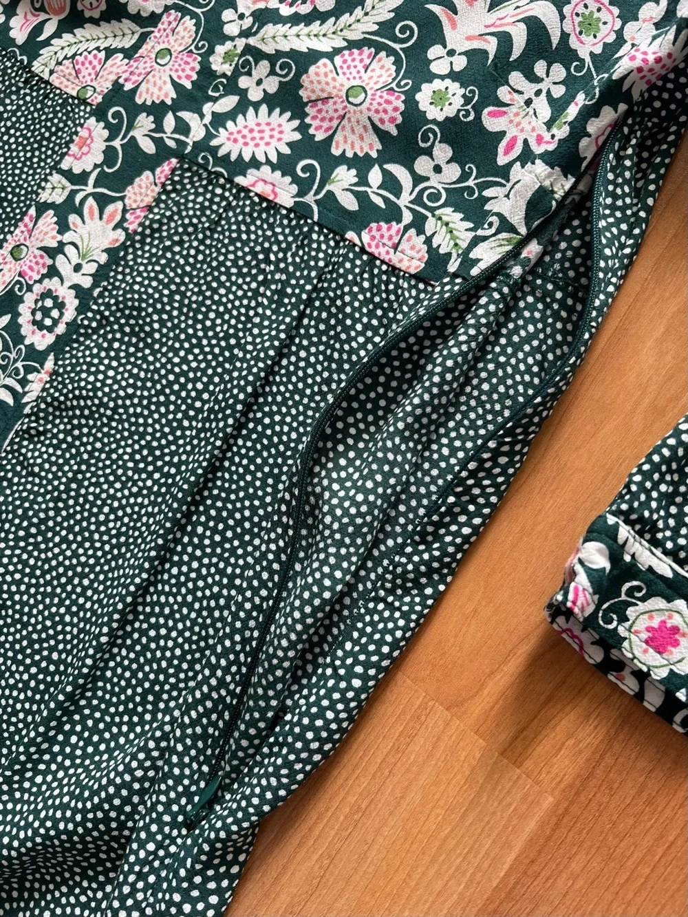 Boden Mollie Floral Viscose Dress Green Pink Print Size US 10 - Picture 4 of 11